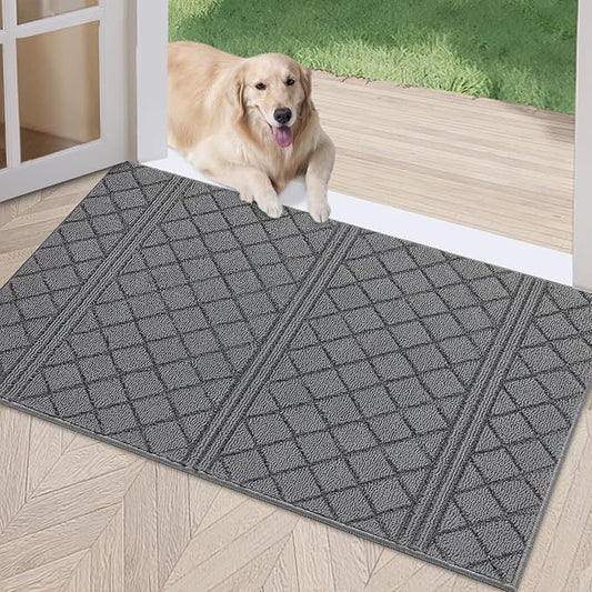 REFETONE Indoor Doormat, Front Back Door Mat 32"x40" Absorbent Rubber Backing by Refetone