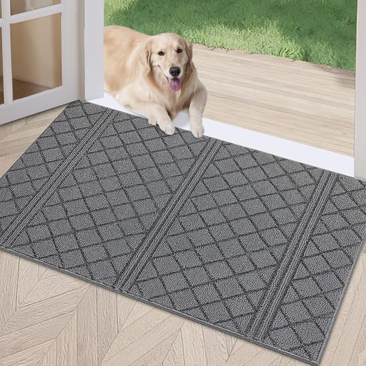 REFETONE Indoor Doormat, Front Back Door Mat 20"x32" Absorbent Rubber Backing by Refetone
