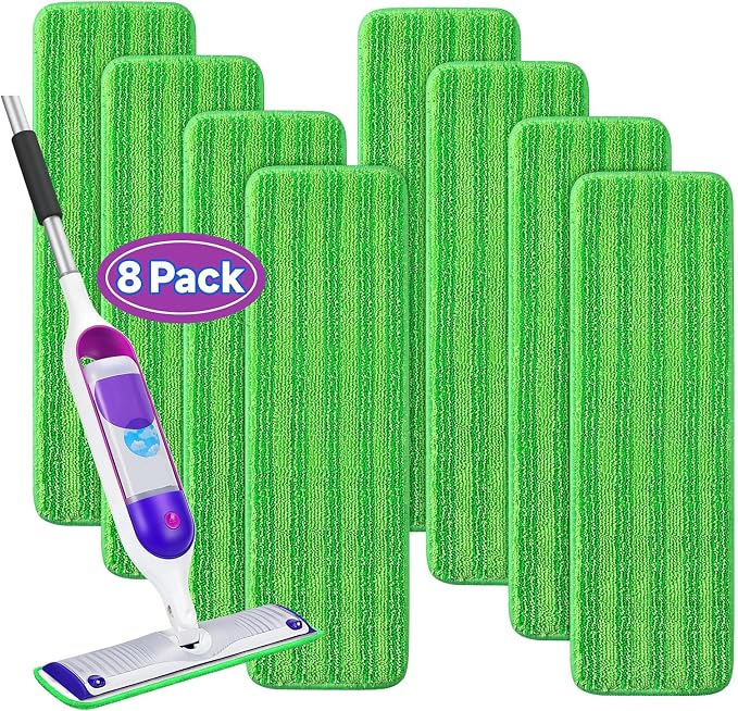 8 Pack Reusable Mop Pads Compatible by Ashsajkd