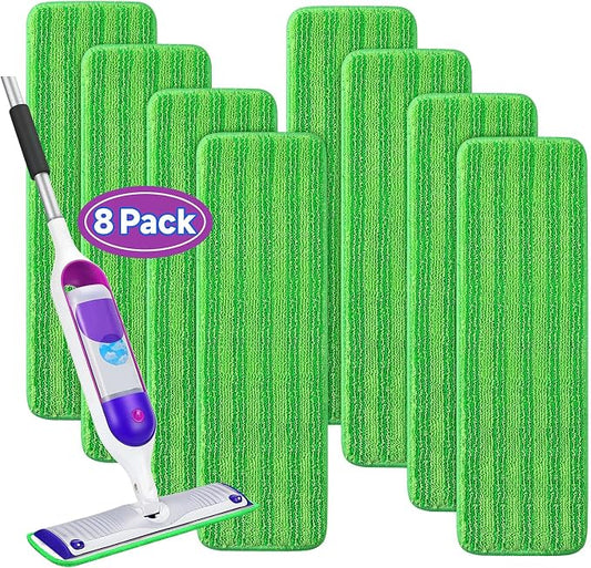 8 Pack Reusable Mop Pads Compatible by Ashsajkd