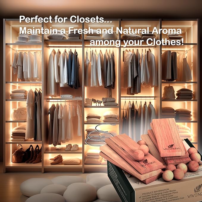 Cedar Blocks for Clothes Storage -40 pcs- Cedar Balls for Clothes Storage - Image 5