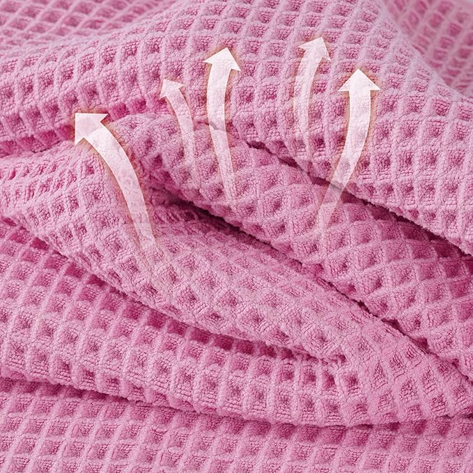 Microfiber Waffle Face Towels, 2 Pieces, Fast Drying, Lint Free - Image 2