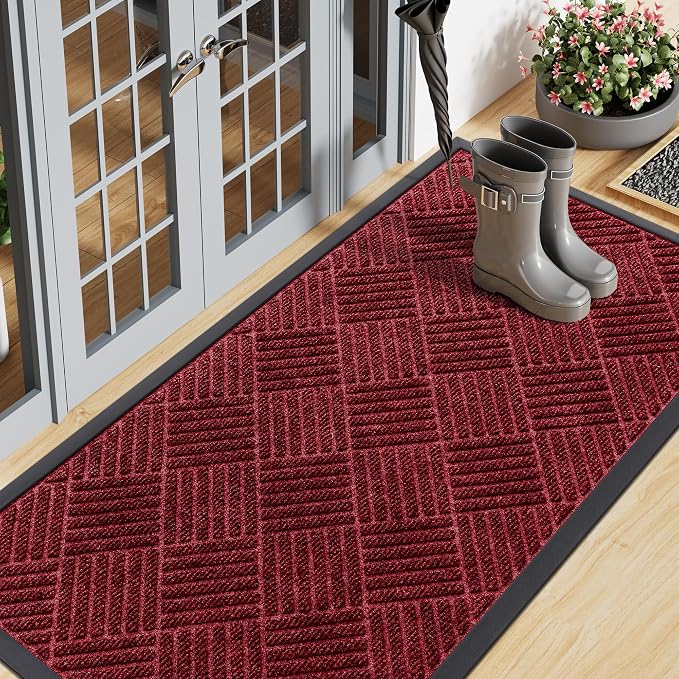 Smiry Front Door Mat Outside Entrance, Heavy Duty Outdoor Indoor Mat, Natural by Smiry