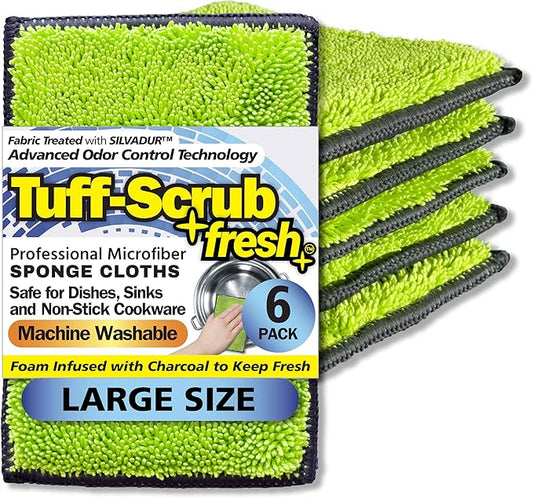 Fresh Tuff-Scrub, Microfiber, Non-Scratch, Dual-Sided, Machine Washable by Tuff-Scrub
