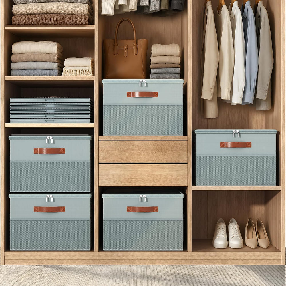 Shoe Organizer for Closet,2 Pack Foldable Shoe Storage Organizer Box Bin with...