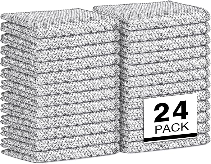 AIDEA Non Scratch Wire Dishcloth 24PK, Wire Dishwashing Rag by AIDEAHOME