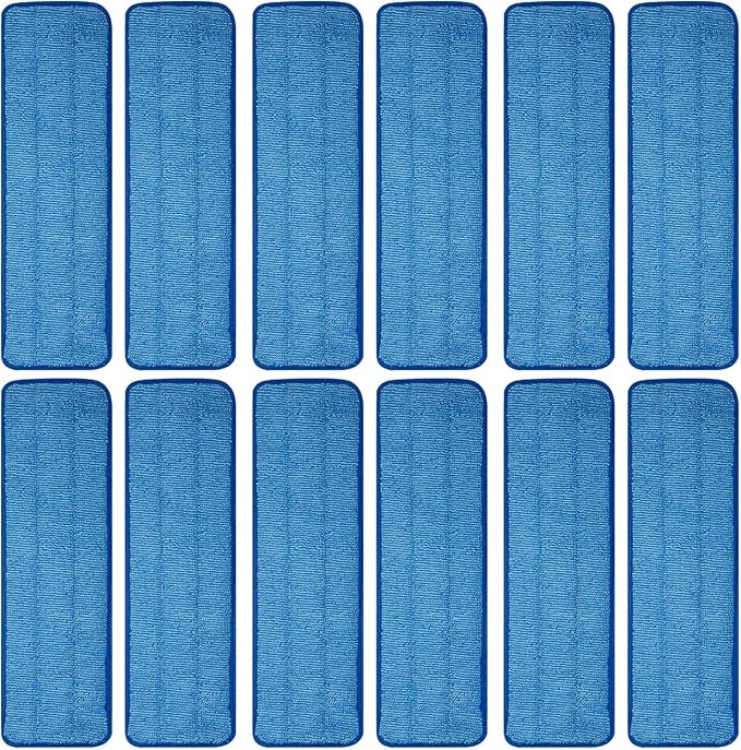 12 Pack Microfiber Mop Pad Universal Commercial/Industrial/Professional 17-18 by Unknown