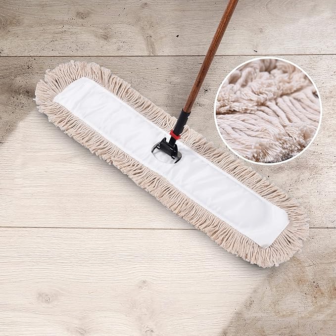Matthew Cleaning 36'' Cotton Dust Mop Refill Washable Thick Tufted Replacement - Image 6