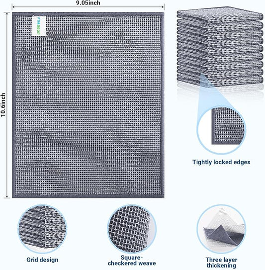 10 Pcs New Upgrade 3-Layer Non Scratch Wire Dishcloth, Wire Dishwashing Rag - Image 2