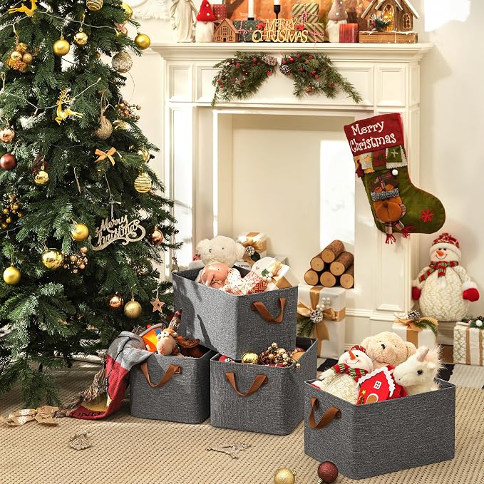 GRANNY SAYS Closet Storage Baskets, Collapsible Fabric Storage Bins - Image 9