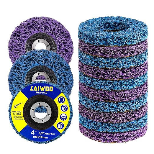 10 Pack Strip Disc Wheel for Angle Grinders Stripping Wheel, Paint Stripping by LAIWOO