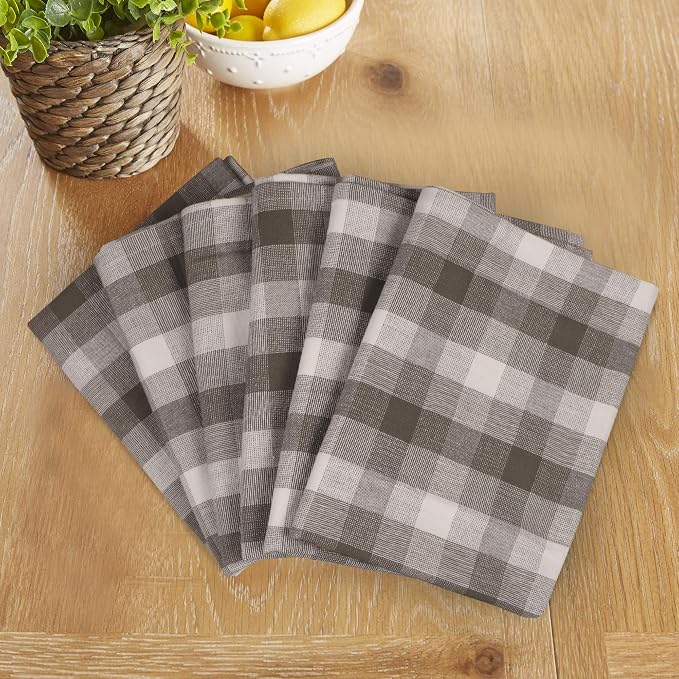 Kitchen Towels Set of 6 Soft Premium Cotton Highly Absorbent Dish Towels 20X30 - Image 5
