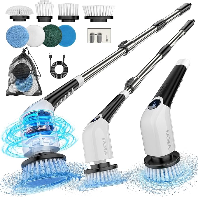 YKYI Electric Spin Scrubber, Cordless Cleaning Brush, Shower Cleaning Brush by YKYI