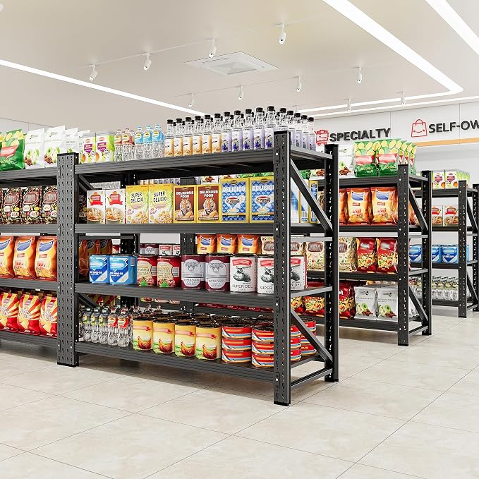 3000LBS Storage Shelves, Adjustable Industrial Shelving, 4 Tier Metal Shelving - Image 9