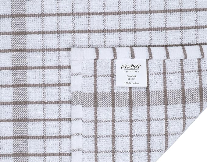 AMOUR INFINI Kitchen Dish Cloths Set of 8 - Image 3