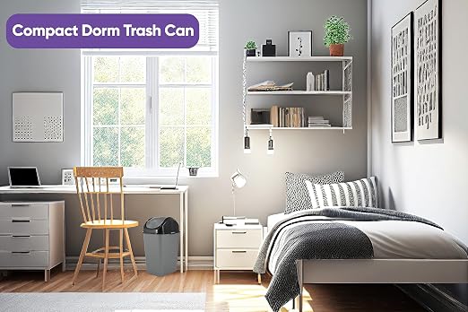 Superio Office Trash Can with Lid 9 Gallon Kitchen Garbage Can Bedroom Waste - Image 7