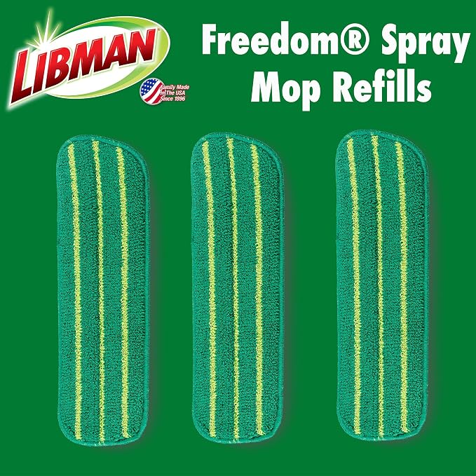 Libman Freedom Spray Mop Refills, Three Refills Green 3 Pack - Image 2