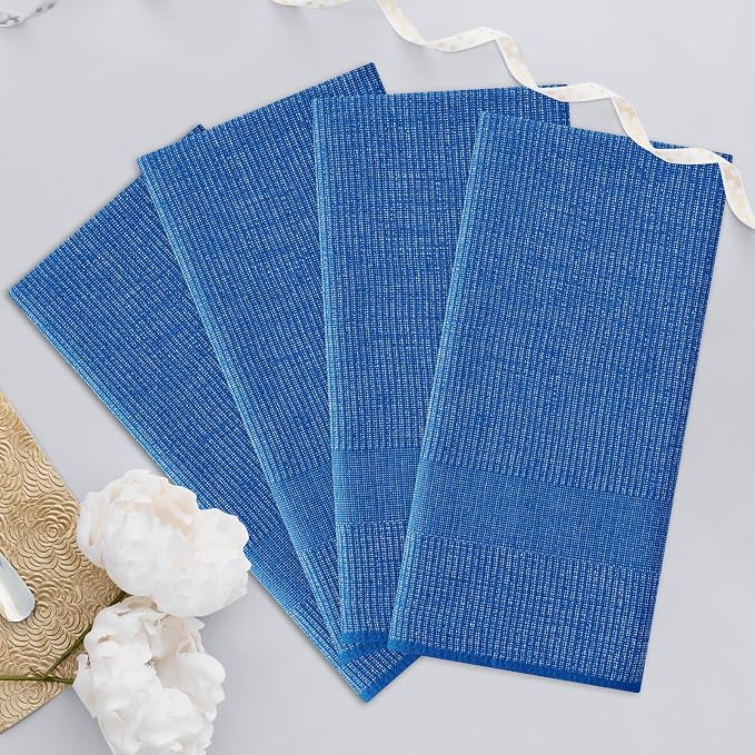 Homaxy Premium Kitchen Towels, Large Cotton Kitchen Hand Towels, Flat and Terry - Image 7