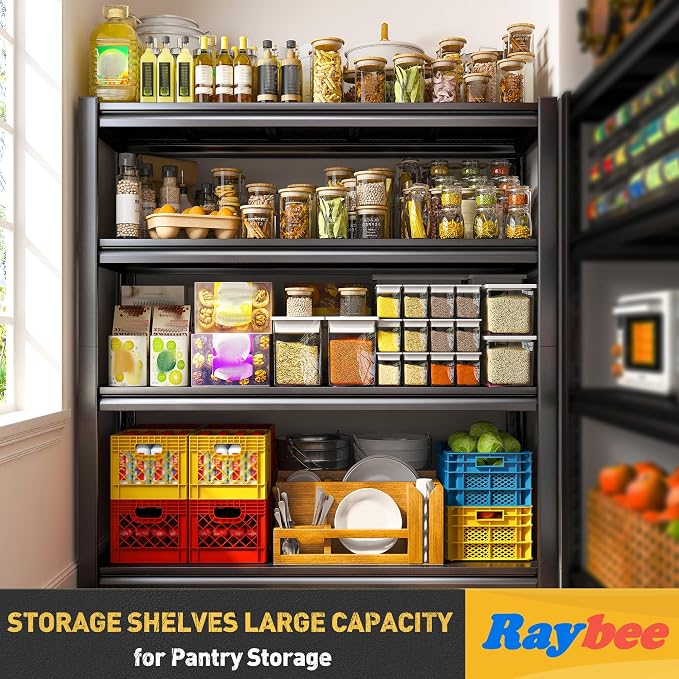 Raybee 40" W Garage Shelving Heavy Duty Storage Shelves 56.9" H Metal Shelving - Image 4