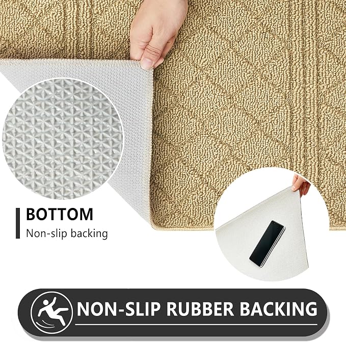REFETONE Indoor Doormat, Front Back Door Mat 20"x32" Absorbent Rubber Backing - Image 5