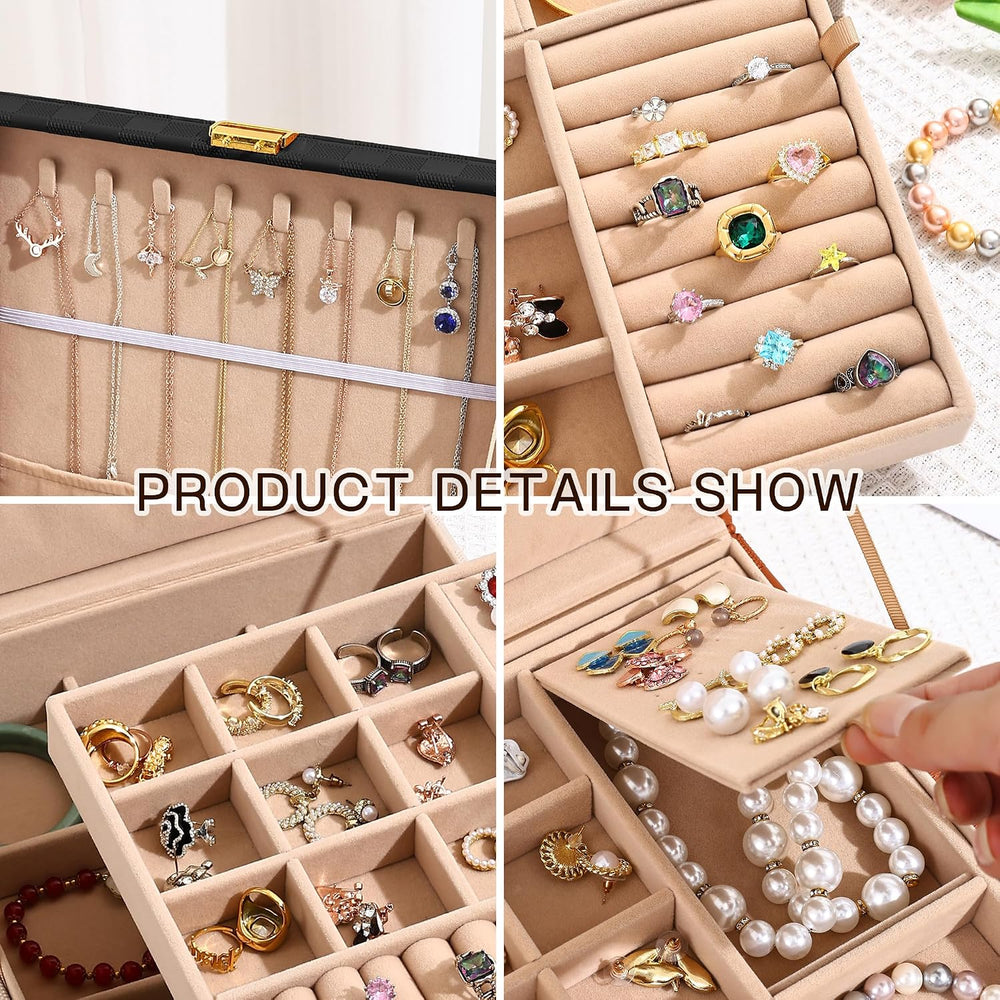 Jewelry Organizer Box, Jewelry Box Organizers for Women Girls, Jewellery Disp...