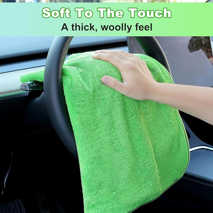 JOYMOOP Microfiber Towels for Cars, 3 Pack 35.4" x 23.6" Car Drying Towel - Image 5