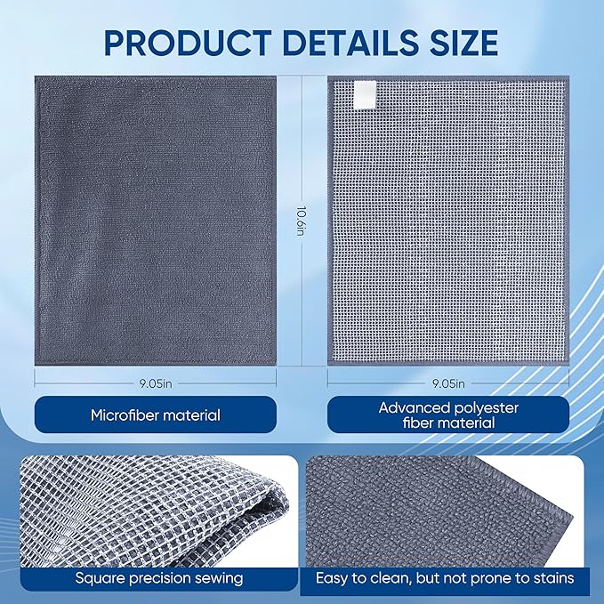 Forggon10 Pcs New Upgrade 2-Layer Non Scratch Wire Dishcloth, Wire Dishwashing - Image 2