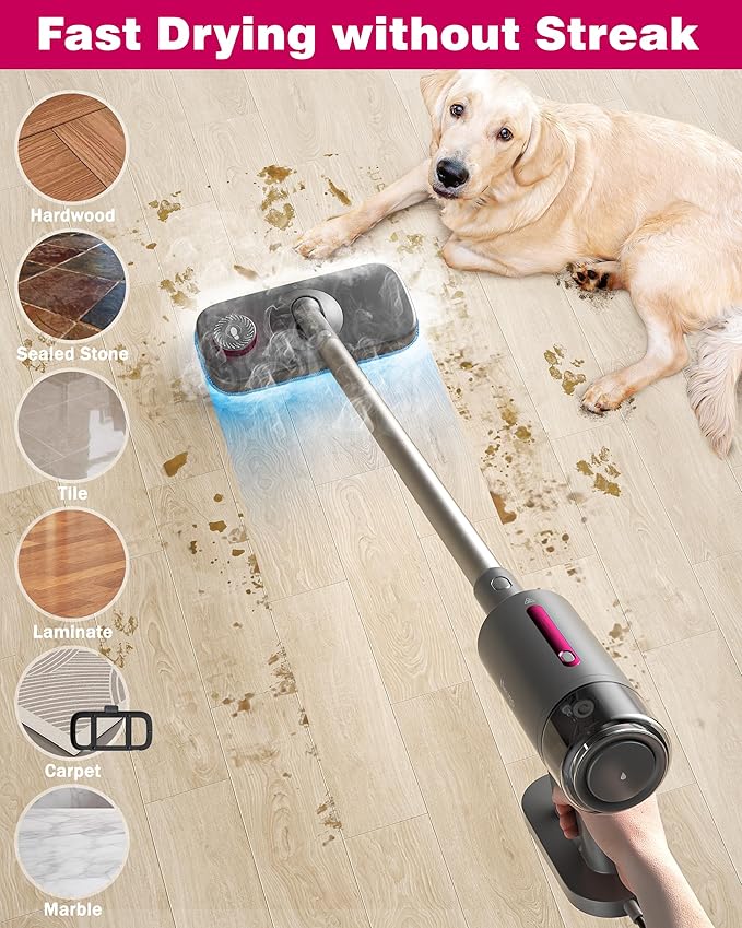 Steam Mop for Floor Cleaning, 7in1 Handheld Steamer Cleaner Detachable for - Image 3