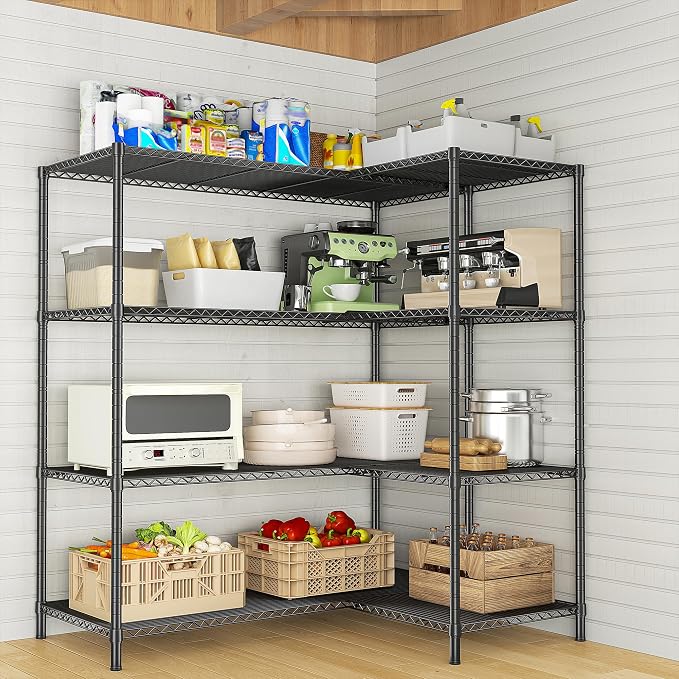 52.36''W Storage Shelves Metal Shelving Unit Load 1120LBS 4 Tier Wire Shelving - Image 7