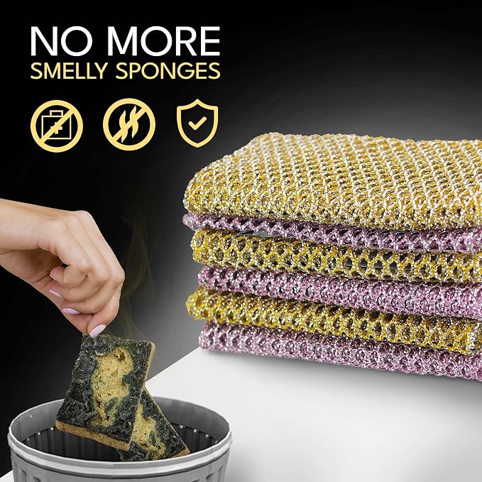 Heavy Duty Dish Scrubbers, Non-Scratch Scouring Pads - Image 9