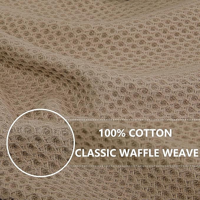 Homaxy 100% Cotton Waffle Weave Kitchen Dish Cloths, Ultra Soft Absorbent Quick - Image 2