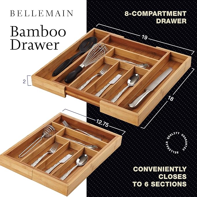 Bellemain Expandable Bamboo Drawer Organizer - Image 2