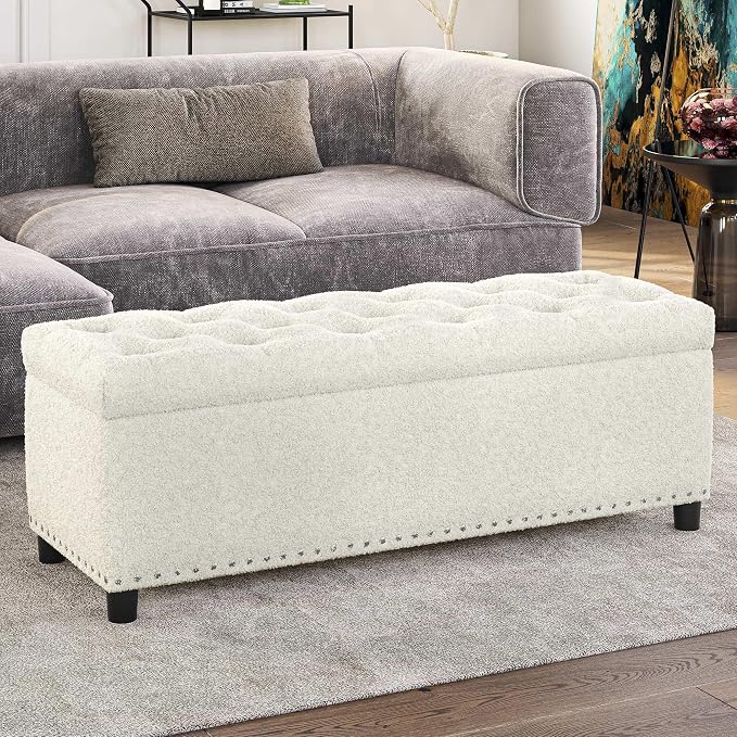 BELLEZE 47" Storage Ottoman, Storage Bench - Image 7