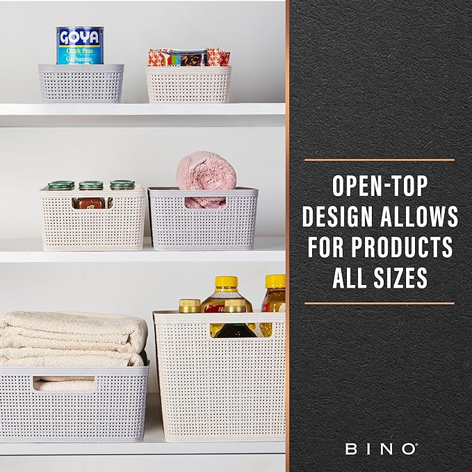 BINO | Woven Plastic Basket | Small, Space - Image 5