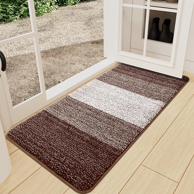 Kitinjoy Indoor Outdoor Door Mat, 47x24 Non-Slip Absorbent Dirt Trapper by Kitinjoy