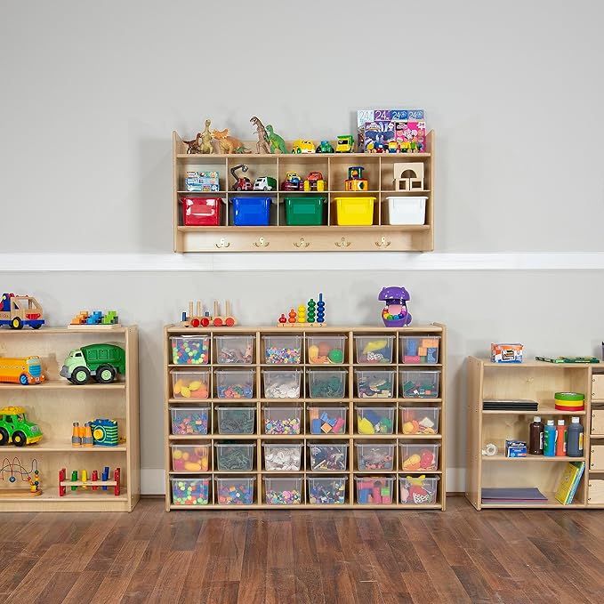 Wood Designs Cubby Storage Bin, Heavy Duty Plastic Containers - Image 6
