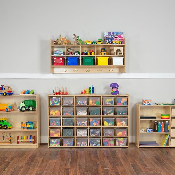 Wood Designs Cubby Storage Bin, Heavy Duty Plastic Containers - Image 6