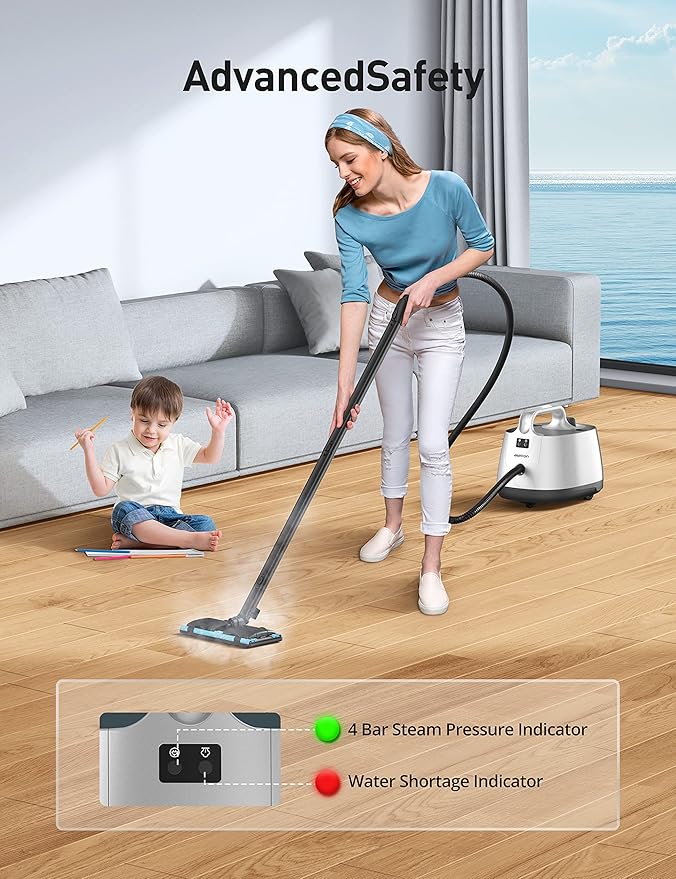 Steam Cleaner, 293°F 58 PSI Powerful Multipurpose Handheld Steam Mop - Image 6