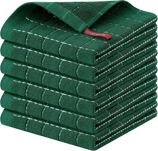 Homaxy 100% Cotton Terry Kitchen Dish Cloths, Ultra Soft and Absorbent Dish by Homaxy