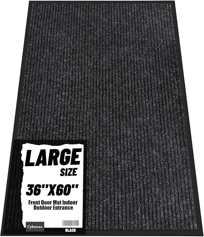 Front Door Mat Indoor Outdoor Entrance, TPR Backing Non-Slip Doormats, Low by Unknown