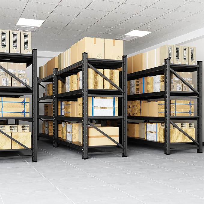 3000LBS Storage Shelves, Adjustable Industrial Shelving, 4 Tier Metal Shelving - Image 4