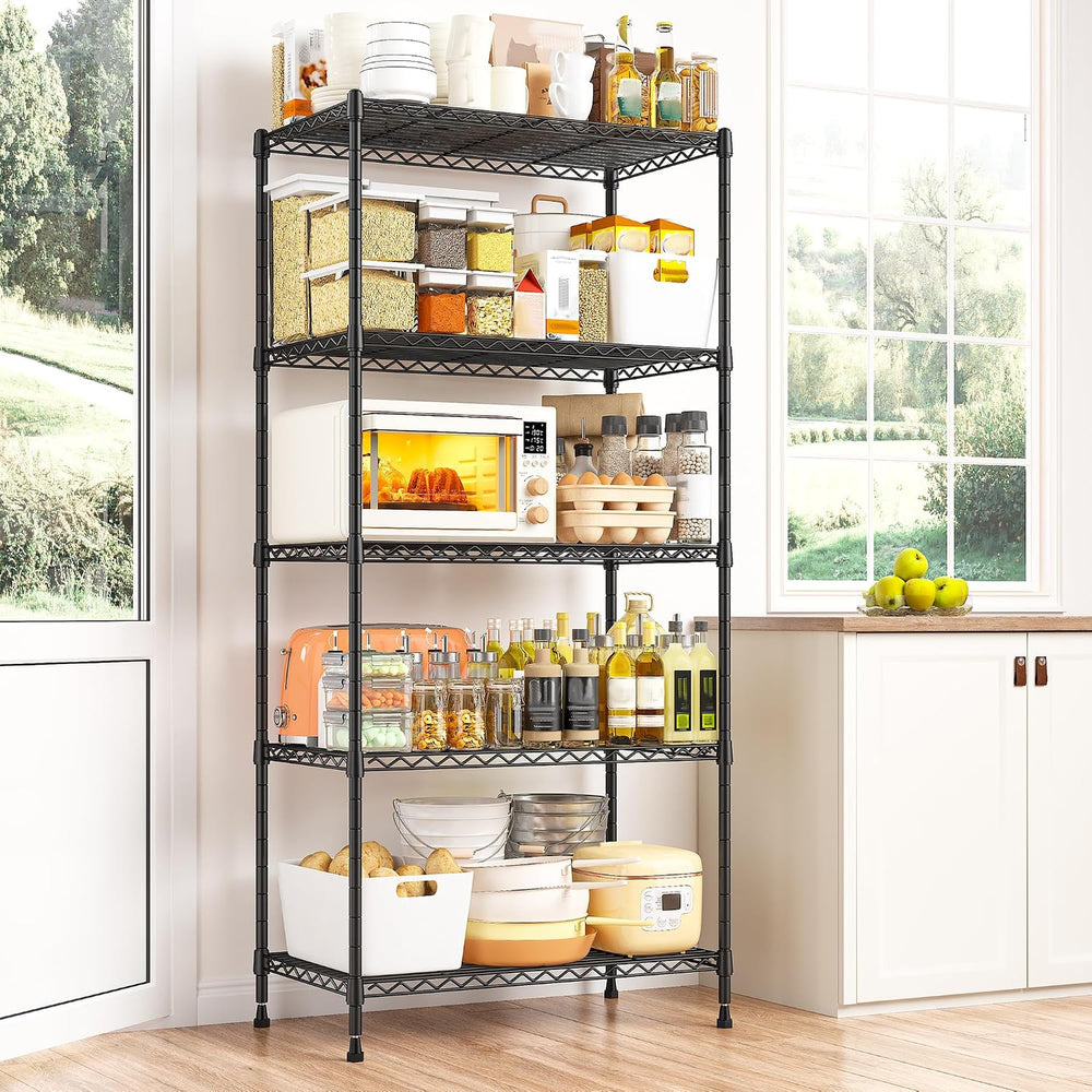 REIBII 60" H Wire Shelving, 1000LBS Heavy Duty & Adjustable, for Kit...