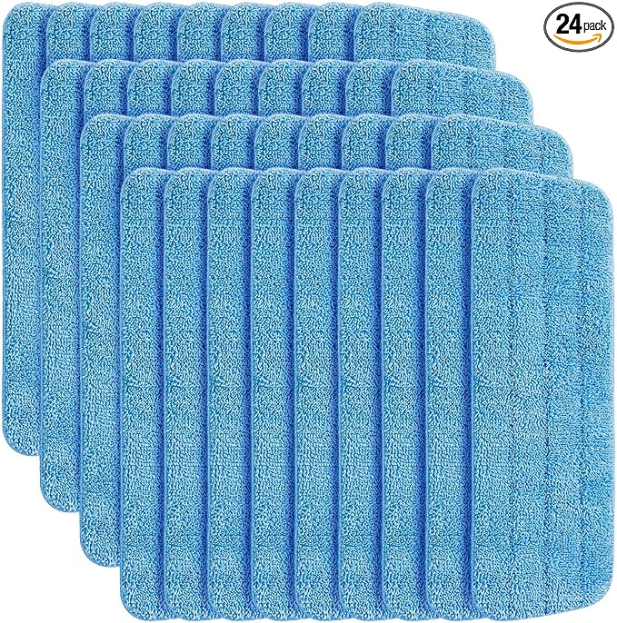 24 Pack Microfiber Mop Pad, Spray Mop Replacement Heads by Gandeer