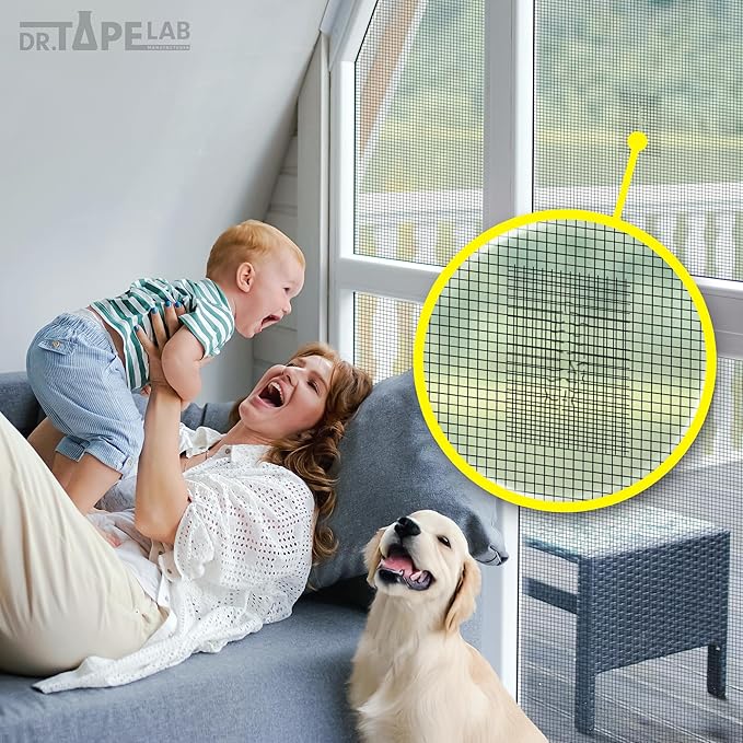 Black Window Screen Repair Tape, 2 in X 15 FT, Screen Repair Kit - Image 4