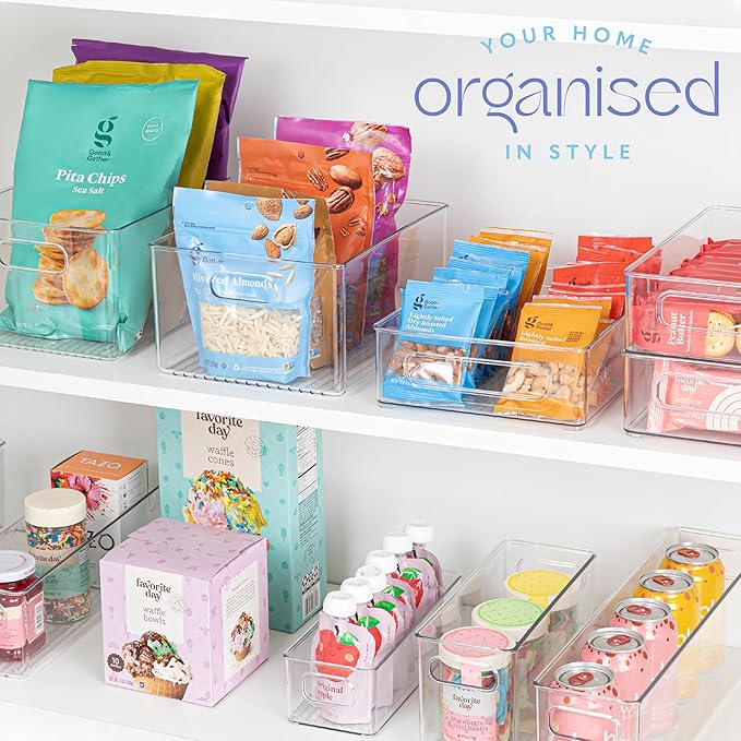 Plastic Food Storage 4 Pack Clear Container Bin - Image 7
