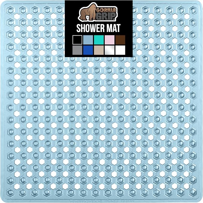 GORILLA GRIP Patented Square Shower Stall Mat, Small Bathtub Floor Mats by GorillaGrip