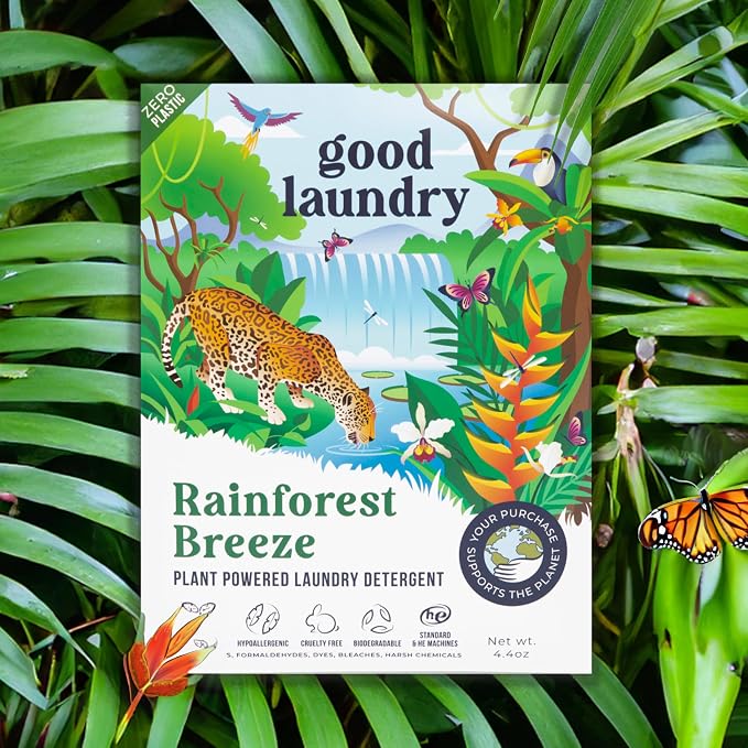 Good Laundry Rainforest Breeze Detergent Sheets, & Dryer Sheet Bundle - Image 2
