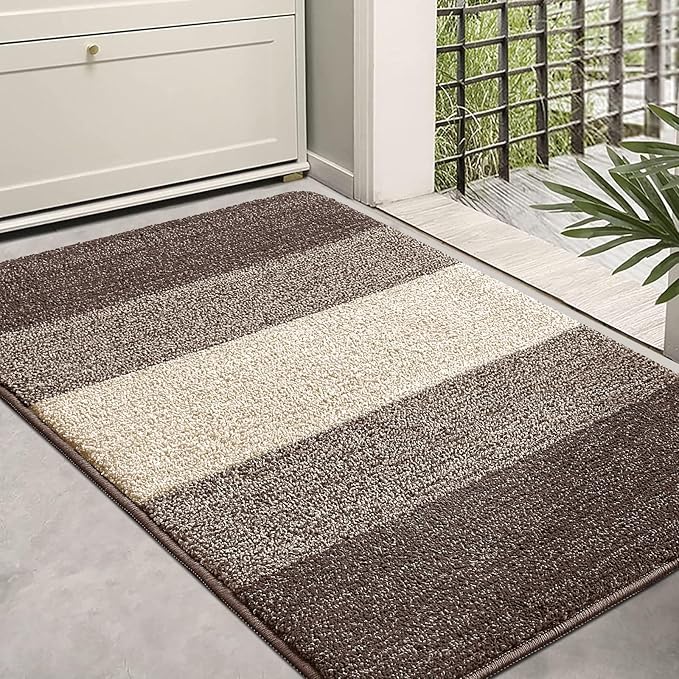 Kitinjoy Indoor Outdoor Door Mat, 36x24 Non-Slip Absorbent Dirt Trapper by Kitinjoy