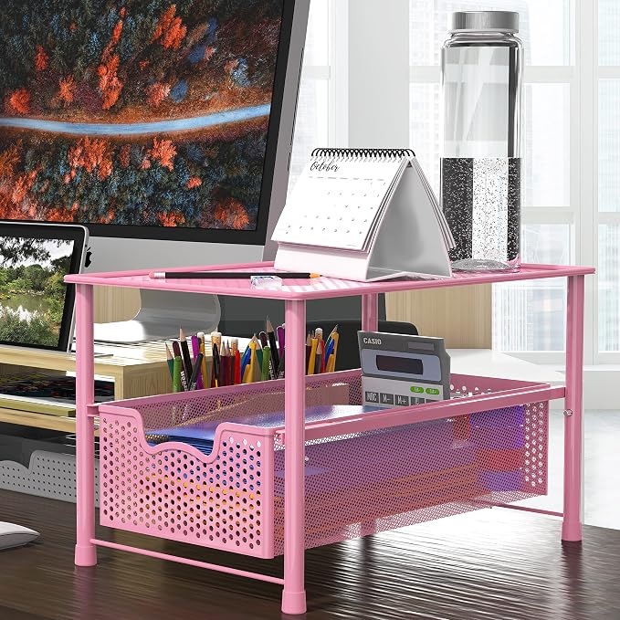 Simple Houseware Stackable Under Sink Cabinet Sliding Basket Organizer Drawer - Image 2