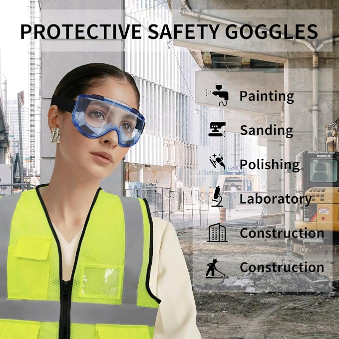 6 Pack Safety Goggles, ANSI Z87.1 Anti-Fog Lab Goggles, Adjustable Protective - Image 7